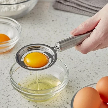Choice 8 1/2" Stainless Steel Egg Separator