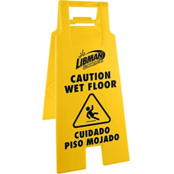 Libman 1369 25" Caution Wet Floor Sign - 4/Case