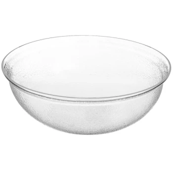 Carlisle 15 Qt. Clear Pebbled Acrylic Serving/Salad Bowl