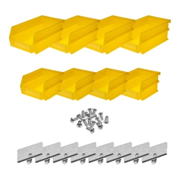 Triton Products DuraHook Small / Medium Yellow BinKit with 8 Bins