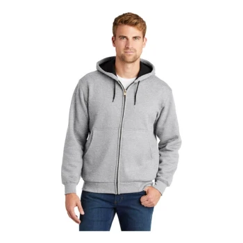 CornerStone CS620 Unisex Customizable Athletic Heather Heavy Weight Full-Zip Hooded Sweatshirt with Thermal Lining - Extra Small