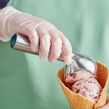 Choice #16 Aluminum Green Ice Cream Scoop / Dipper - 2.5 oz.