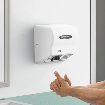 American Dryer EXT7-M ExtremeAir Automatic Unheated Hand Dryer with Steel White Cover - 100/240V, 540W