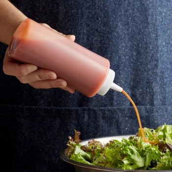 Choice 12 oz. Clear Squeeze Bottle   - 6/Pack