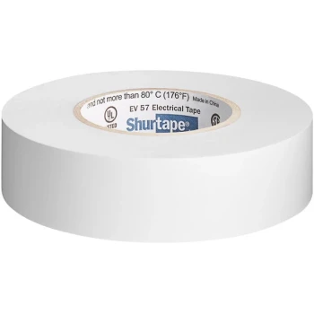 Shurtape EV 057 0.75" x 66' White General Purpose Grade Electrical Tape