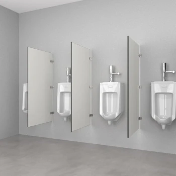 Hadrian Solutions H20118-312 18" x 48" Dove Gray Phenolic Urinal Partition