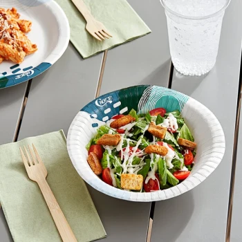 Choice 20 oz. Lifestyle Series Heavy Weight Paper Bowl - 125/Pack