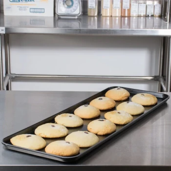Carlisle 1030FMT309 10 1/2" x 30" x 3/4" Black Fiberglass Market Tray - 12/Case