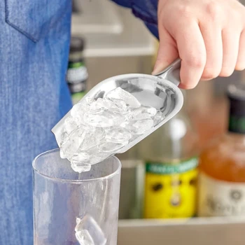Choice 6 oz. Stainless Steel Bar Scoop
