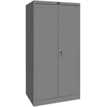 Hallowell 36" x 18" x 72" Gray Storage Cabinet with Solid Doors - Assembled 415S18A-HG