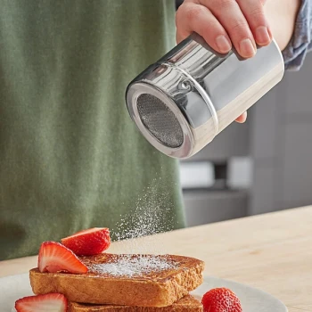 Choice 10 oz. Stainless Steel Shaker / Dredge with Mesh Top