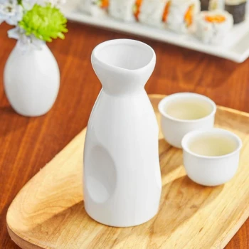 Acopa 10 oz. Bright White Sake Bottle - 12/Pack