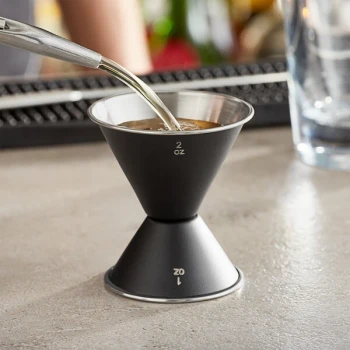 Acopa 1 oz. & 2 oz. Black Classic Jigger