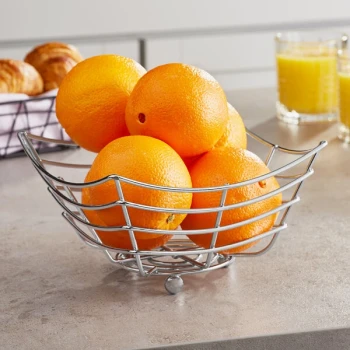 American Metalcraft SCB480 Square Chrome Web Basket - 8" x 8" x 4"