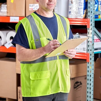 Lavex Lime Class 2 High Visibility Surveyor's Mesh Safety Vest - XXL