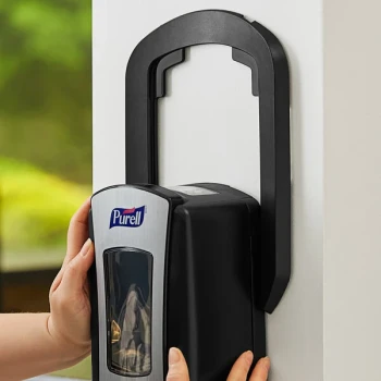 GOJO® 1990-BLK-12 Black True Fit Wall Plate for LTX-12 Dispensers