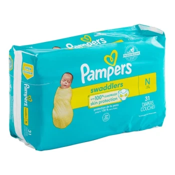 Pampers Swaddlers Newborn Size Baby Diapers - 124/Case