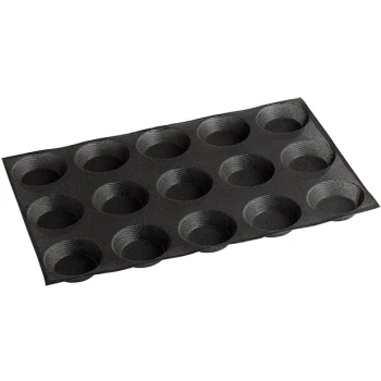 Sasa Demarle Flexipan Air® SF-01674 Silicone 15 Compartment Tartlet Mold - 3 3/4 inch x 3 3/4 inch x 1 inch Cavities