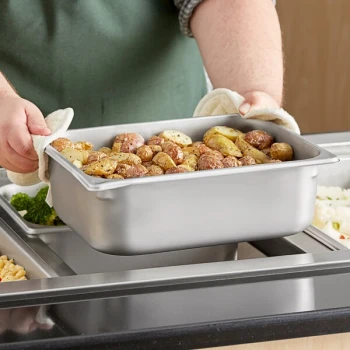 Vigor 1/2 Size 4" Deep Anti-Jam Stainless Steel Steam Table / Hotel Pan - 22 Gauge