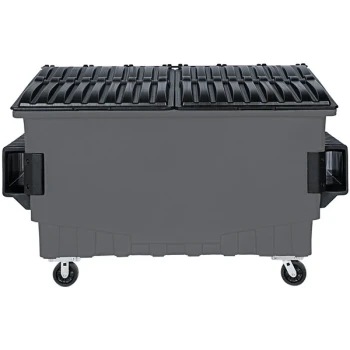 Toter FR020-00125 2 Cubic Yd. Dark Cool Gray Front End Loading Mobile Trash Container / Dumpster (1000 lb. Capacity)