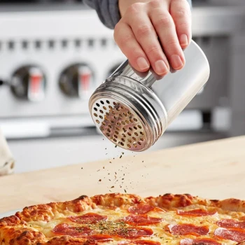 Choice 10 oz. Stainless Steel Shaker / Dredge with Large Holes