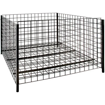 Econoco 48" x 48" x 32" Black Wire Stationary Retail Dump Bin