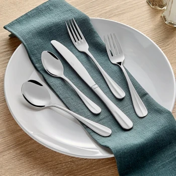 Acopa Benson 18/0 Stainless Steel Heavy Weight Flatware Set with Service for 12 - 60/Pack