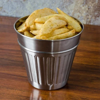 American Metalcraft OSCAR2 32 oz. Mini Stainless Steel Round Trash Can