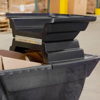Rubbermaid® FG9T2200BLA Hinged Dome Lid for FG9T1300BLA and FG9T1400BLA Tilt Trucks