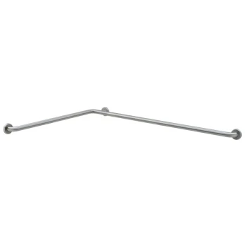 Bobrick B-5897 1 1/4" Stainless Steel Two-Wall Toilet Compartment Grab Bar with Satin Finish - 54" x 42"
