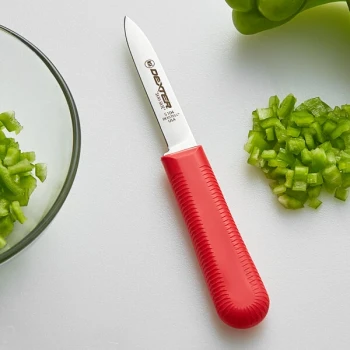 Dexter-Russell 15303R Sani-Safe 3 1/4" Red Cook's Style Paring Knife