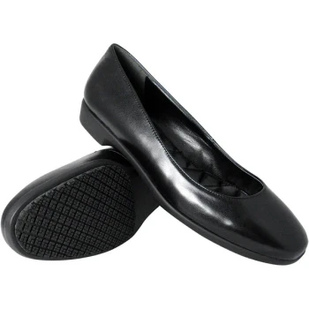 Genuine Grip® 8300 Women's Size 9 Medium Width Black Water-Resistant Soft Toe Non-Slip Dress Shoe