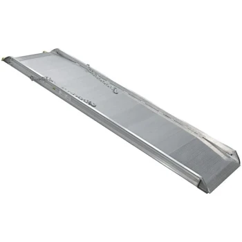 Vestil 87 5/16" x 28" Silver Aluminum Steel Hook Walk Ramp AWR-28-7B - 2,800 lb. Capacity