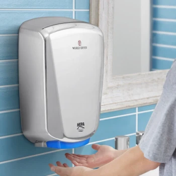 World Dryer Q-972A2 VERDEdri Polished Stainless Steel Automatic Hand Dryer - 110-120/208/220-277V, 950W