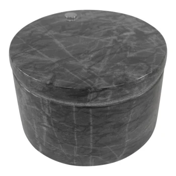 Fox Run 4" x 2 1/2" Black Marble Two-Compartment Salt Cellar