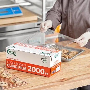 Choice 12" x 2000' Foodservice Film with Serrated Cutter - 2/Case