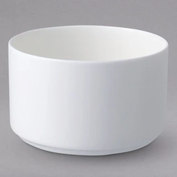 Villeroy & Boch 16-3272-2514 Stella Hotel 10.25 oz. White Bone Porcelain Unhandled Stackable Bouillon Cup - 6/Case