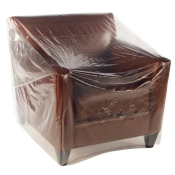 Lavex 50" x 45" 1 Mil LDPE Clear Chair Bag on a Roll - 300/Roll