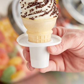 The Buddy System Small Flat Bottom Plastic Cone Holder #35 - 1,400/Case