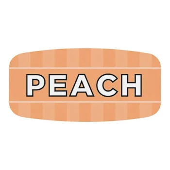 Bollin 5/8" x 1 1/4" Rectangular Permanent Peach Bakery Label - 1,000/Roll