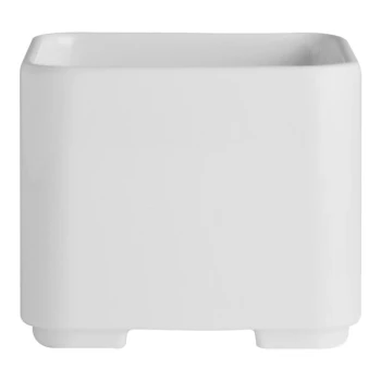 Creations Oasis from Steelite International 3 1/4" White Square Melamine Bento Box Insert - 4/Case