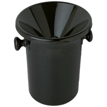 Franmara 9055SET Customizable 4 Qt. Black Acrylic Wine Tasting Spittoon