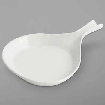 Bon Chef 5011PWHT 8" Round White Sandstone Cast Aluminum Pan