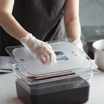 Vigor 1/2 Size Clear Polycarbonate Food Pan Lid with Handle