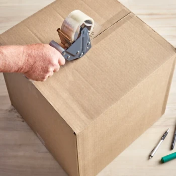Lavex 22" x 22" x 22" Kraft Corrugated RSC Shipping Box - 10/Case