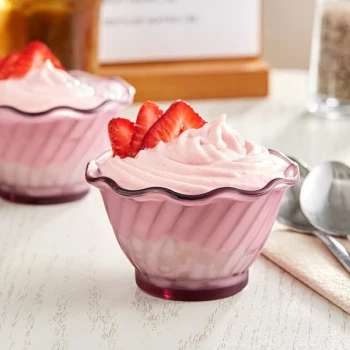 Choice 5 oz. Pink / Purple Plastic Dessert Dish - 12/Pack