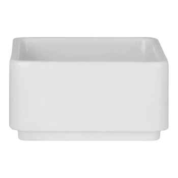 Creations Nu from Steelite International 3" Square White Melamine Bento Box Insert - 12/Case