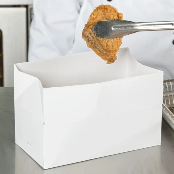 Southern Champion 8 7/8" x 4 7/8" x 3 1/16" White Take Out Lunch / Chicken Box with Fast Top - 400/Case