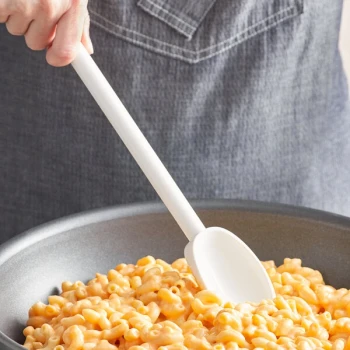Mercer Culinary M33182WH Hell's Tools® 11 7/8" White High Temperature Mixing Spoon