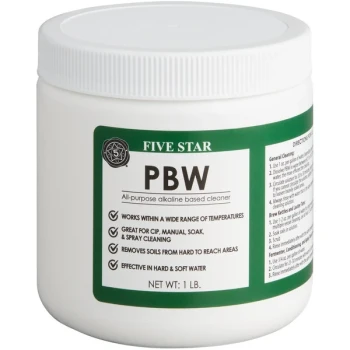 Five Star Chemicals 26-PBW-FS450 PBW Non-Caustic Alkaline Brewery Cleaning Powder 450 lb.